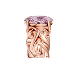 Rose gold Fancy Pink Oval  Solitaire Diamond Leaf Vine Band with Prong Setting_33