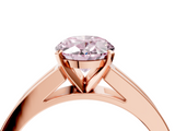 Rose gold Fancy Pink Oval  Solitaire Diamond Ring with Channel-Set Band and Four-Prong Setting_7