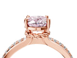 Rose gold Fancy Pink Oval  Solitaire Diamond Ring with Channel Set Band and Six-Prong Setting_52
