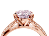 Rose gold Fancy Pink Oval  Solitaire Diamond Ring with Milgrain Pavé Band and Four-Prong Setting_25