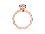 Rose gold Fancy Pink Oval  Solitaire Diamond Ring with Six-Prong Setting on a Classic Band_6