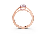 Rose gold Fancy Pink Oval  Solitaire Diamond Ring with Split Shank and Four-Prong Setting_15