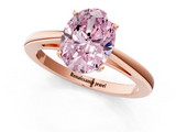 Rose gold Fancy Pink Oval  Solitaire Diamond Ring with Split Shank and Four-Prong Setting_21