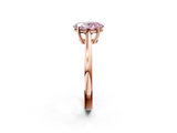 Rose gold Fancy Pink Oval  Solitaire Diamond Ring with Split Shank and Four-Prong Setting_22