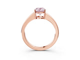 Rose gold Fancy Pink Oval  Solitaire Diamond Ring with Tapered Band and Four-Prong Setting_52
