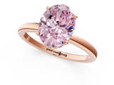 Rose gold Fancy Pink Oval  Solitaire Engagement Ring with Cathedral Band and Four-Prong Setting_22