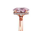 Rose gold Fancy Pink Oval  Solitaire Engagement Ring with Cathedral Band and Four-Prong Setting_26