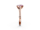 Rose gold Fancy Pink Oval  Solitaire Pavé Band with Four-Prong Setting_47