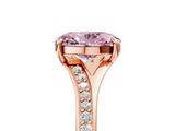 Rose gold Fancy Pink Oval  Solitaire Pavé Band with Four-Prong Setting_50
