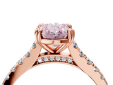Rose gold Fancy Pink Oval  Solitaire Pave Diamond Engagement Ring with Prong Setting_24