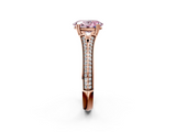 Rose gold Fancy Pink Oval  Solitaire Pave Split Shank Engagement Ring with Six-Prong Setting_39