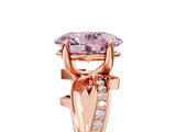 Rose gold Fancy Pink Oval  Solitaire Twist Band with Pavé Accents and Four-Prong Setting_25