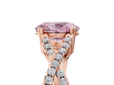 Rose gold Fancy Pink Oval  Solitaire Twist Band with Pavé Setting and Four-Prong Setting_39