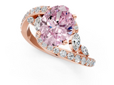 Rose gold Fancy Pink Oval  Solitaire with Pavé Twist Band and Four-Prong Setting_61