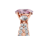 Rose gold Fancy Pink Oval  Three-Stone Diamond Ring with Pavé Split Shank and Four-Prong Setting_66