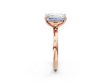 Rose gold Fancy Pink Oval  and Emerald Cut Toi Moi Ring with Prong Setting_64