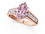 Rose gold Fancy Pink Pear  Brilliant Channel-Set Solitaire Ring with Four-Prong Setting_21