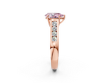 Rose gold Fancy Pink Pear  Brilliant Channel-Set Solitaire Ring with Four-Prong Setting_22