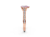 Rose gold Fancy Pink Pear  Brilliant Cut Diamond Engagement Ring with Pavé Band and Four-Prong Setting_51