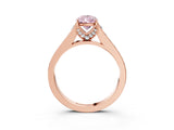 Rose gold Fancy Pink Pear  Brilliant Cut Diamond Engagement Ring with Pavé Band and Four-Prong Setting_52