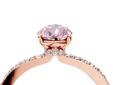 Rose gold Fancy Pink Pear  Brilliant Pavé Band Solitaire with Four-Prong Setting_57