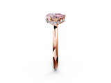 Rose gold Fancy Pink Pear  Brilliant Solitaire Engagement Ring with Six-Prong Setting and Classic Band_22