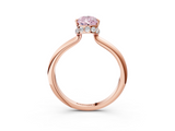 Rose gold Fancy Pink Pear  Brilliant Solitaire Engagement Ring with Six-Prong Setting and Classic Band_23