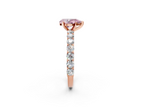 Rose gold Fancy Pink Pear  Brilliant Solitaire with Pavé Band and Four-Prong Setting_42