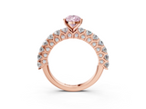 Rose gold Fancy Pink Pear  Brilliant Solitaire with Pavé Band and Four-Prong Setting_43