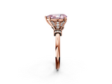 Rose gold Fancy Pink Pear  Brilliant Solitaire with Pave Band and Four-Prong Setting_22