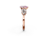 Rose gold Fancy Pink Pear  Cluster Diamond Engagement Ring with Pavé Band and Four-Prong Setting_54