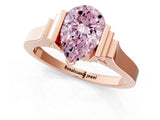 Rose gold Fancy Pink Pear Cut Brilliant Solitaire Diamond Ring with Channel Set Band and Bar Prong Setting_13