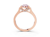 Rose gold Fancy Pink Pear Cut Brilliant Solitaire Diamond Ring with Channel Set Band and Bar Prong Setting_15