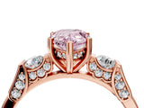 Rose gold Fancy Pink Pear Cut Brilliant Three-Stone Pave Band with Four-Prong Setting_4