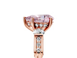 Rose gold Fancy Pink Pear Cut Brilliant Three-Stone Pave Band with Four-Prong Setting_5