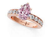 Rose gold Fancy Pink Pear  Cut Channel Set Diamond Engagement Ring with Four-Prong Setting_237