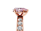 Rose gold Fancy Pink Pear  Cut Channel Set Diamond Engagement Ring with Four-Prong Setting_241