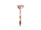 Rose gold Fancy Pink Pear  Cut Channel Set Solitaire Engagement Ring with Four-Prong Setting_215