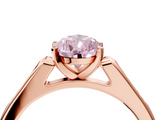 Rose gold Fancy Pink Pear  Cut Channel Set Solitaire Engagement Ring with Four-Prong Setting_217