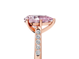 Rose gold Fancy Pink Pear  Cut Channel Set Solitaire Engagement Ring with Four-Prong Setting_218