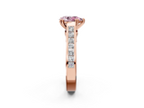 Rose gold Fancy Pink Pear  Cut Channel Set Solitaire Engagement Ring with Prong Setting_22