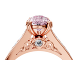 Rose gold Fancy Pink Pear  Cut Channel Set Solitaire Engagement Ring with Prong Setting_24