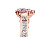 Rose gold Fancy Pink Pear  Cut Channel Set Solitaire Engagement Ring with Prong Setting_25
