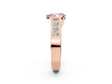 Rose gold Fancy Pink Pear Cut Cut Channel Set Solitaire Ring with Four-Prong Setting_2