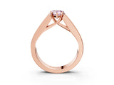 Rose gold Fancy Pink Pear Cut Cut Channel Set Solitaire Ring with Four-Prong Setting_3