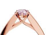 Rose gold Fancy Pink Pear Cut Cut Channel Set Solitaire Ring with Four-Prong Setting_4