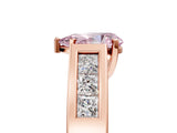 Rose gold Fancy Pink Pear Cut Cut Channel Set Solitaire Ring with Four-Prong Setting_5