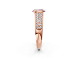 Rose gold Fancy Pink Pear Cut Cut Diamond Channel Set Pave Band with Tension Prong Setting_2