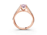 Rose gold Fancy Pink Pear Cut Cut Diamond Channel Set Pave Band with Tension Prong Setting_3