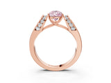Rose gold Fancy Pink Pear Cut Cut Diamond Channel Set Solitaire Ring with Four-Prong Setting_3
